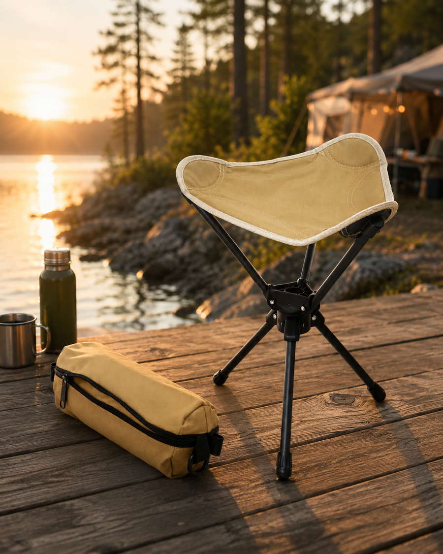 2-Pack Portable Folding Camping Stools for outdoor rest stops