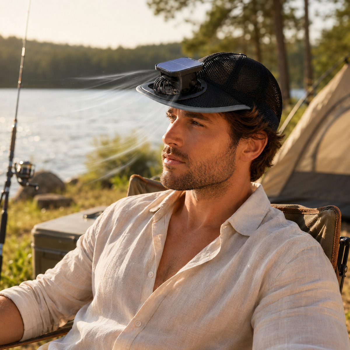 Wearable Solar Clip Fan, 3-Speed Adjustable