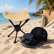 Trail Natural clip fan and folding camp seat beach product shot